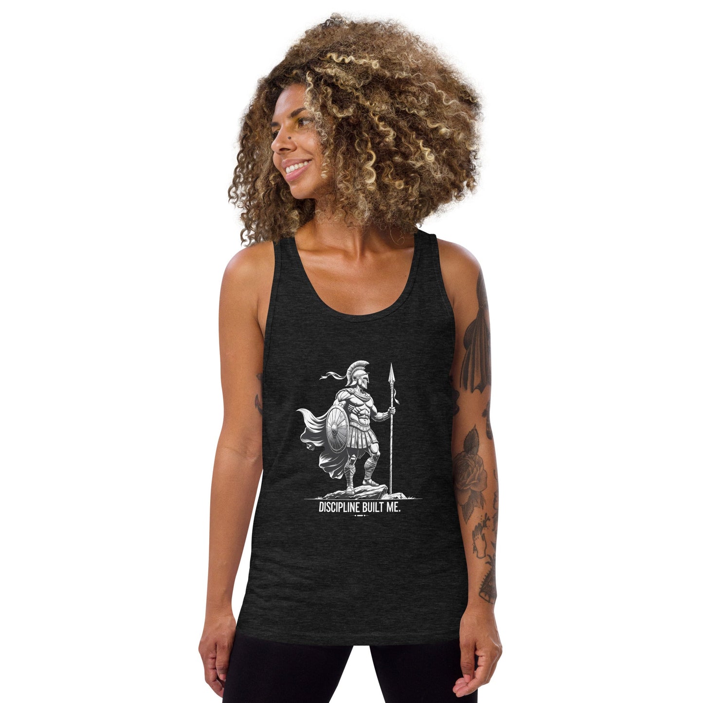 “Discipline Built Me” Spartan Warrior Tank — Mental Toughness Series for athletes | PeakFit Apparel