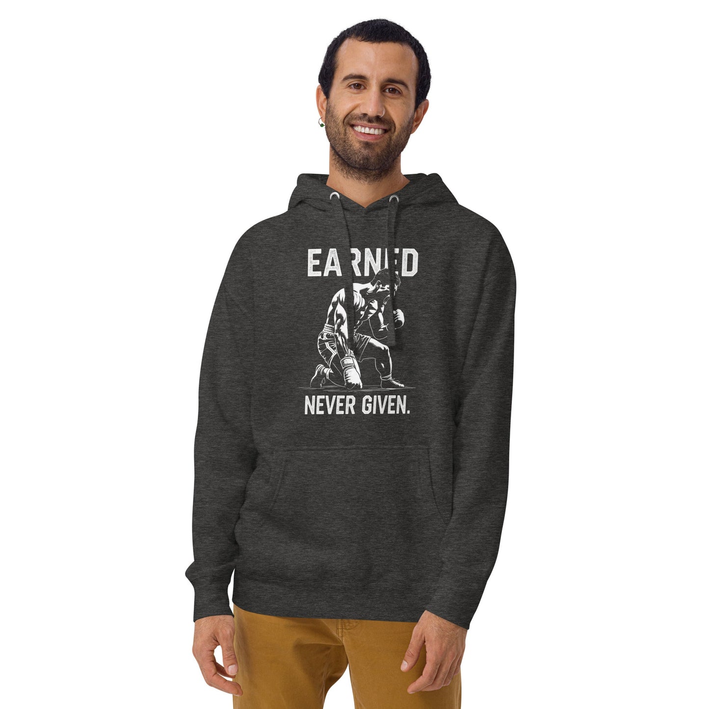 "Earned. Never Given".Hoodie – Mental Toughness Series for athletes | PeakFit Apparel