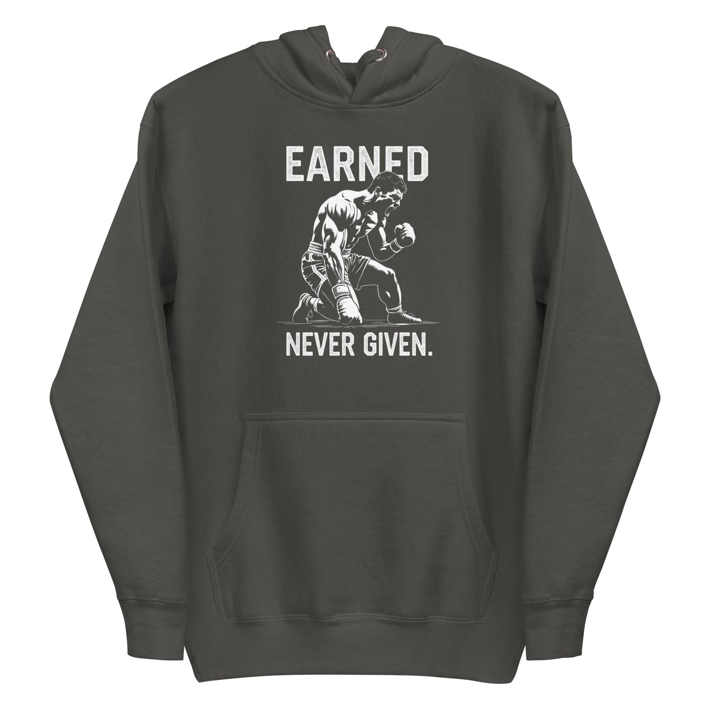 "Earned. Never Given".Hoodie – Mental Toughness Series for athletes | PeakFit Apparel