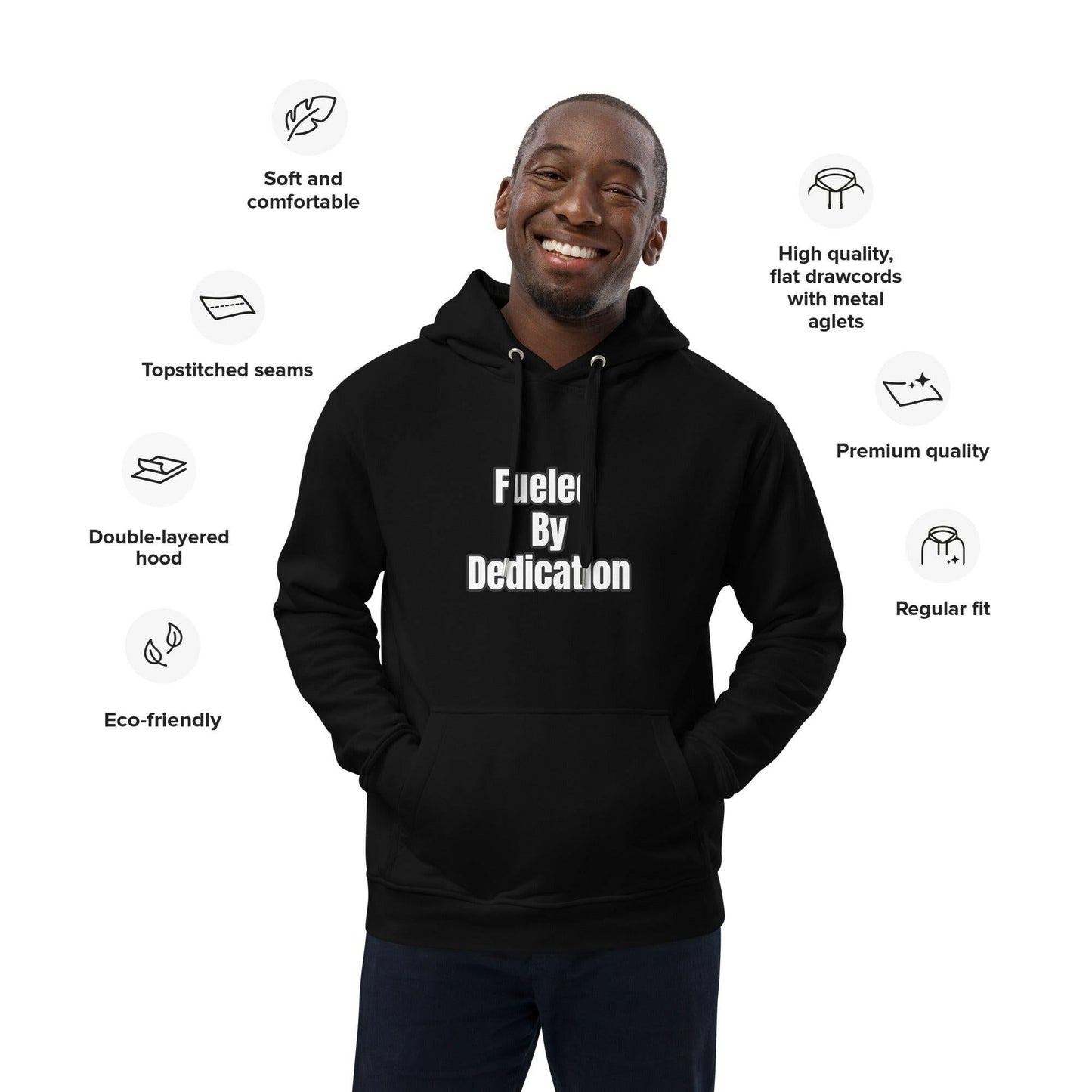 "Fueled By Dedication" Hoodie Unisex | PeakFit Apparel for athletes | PeakFit Apparel