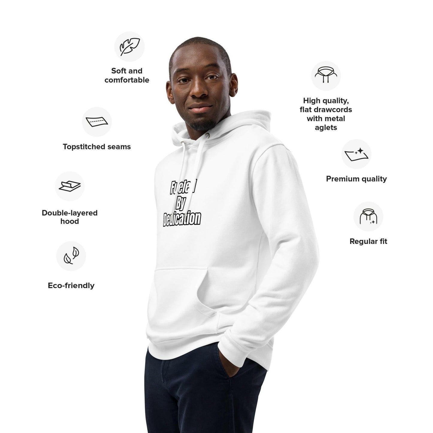 "Fueled By Dedication" Hoodie Unisex | PeakFit Apparel for athletes | PeakFit Apparel
