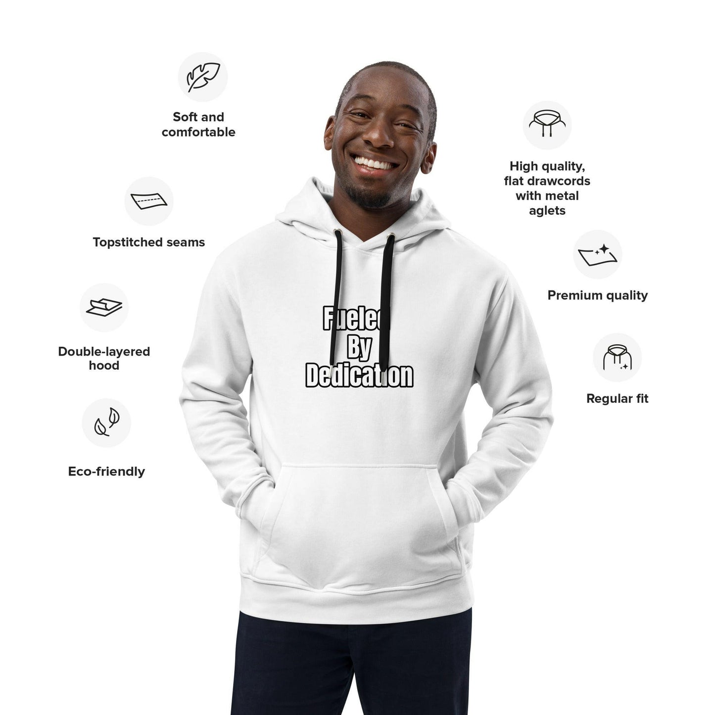 "Fueled By Dedication" Hoodie Unisex | PeakFit Apparel for athletes | PeakFit Apparel