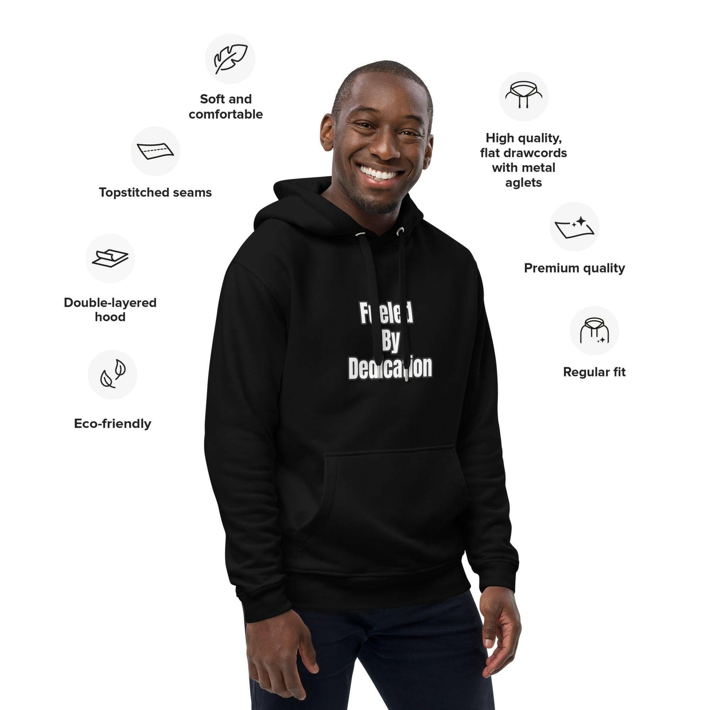 "Fueled By Dedication" Hoodie Unisex | PeakFit Apparel for athletes | PeakFit Apparel