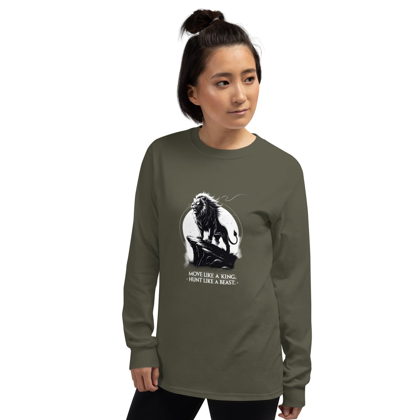 Move Like a King | Hunt Like a Beast – Long Sleeve Tee -- Mental Toughness Series - PeakFit