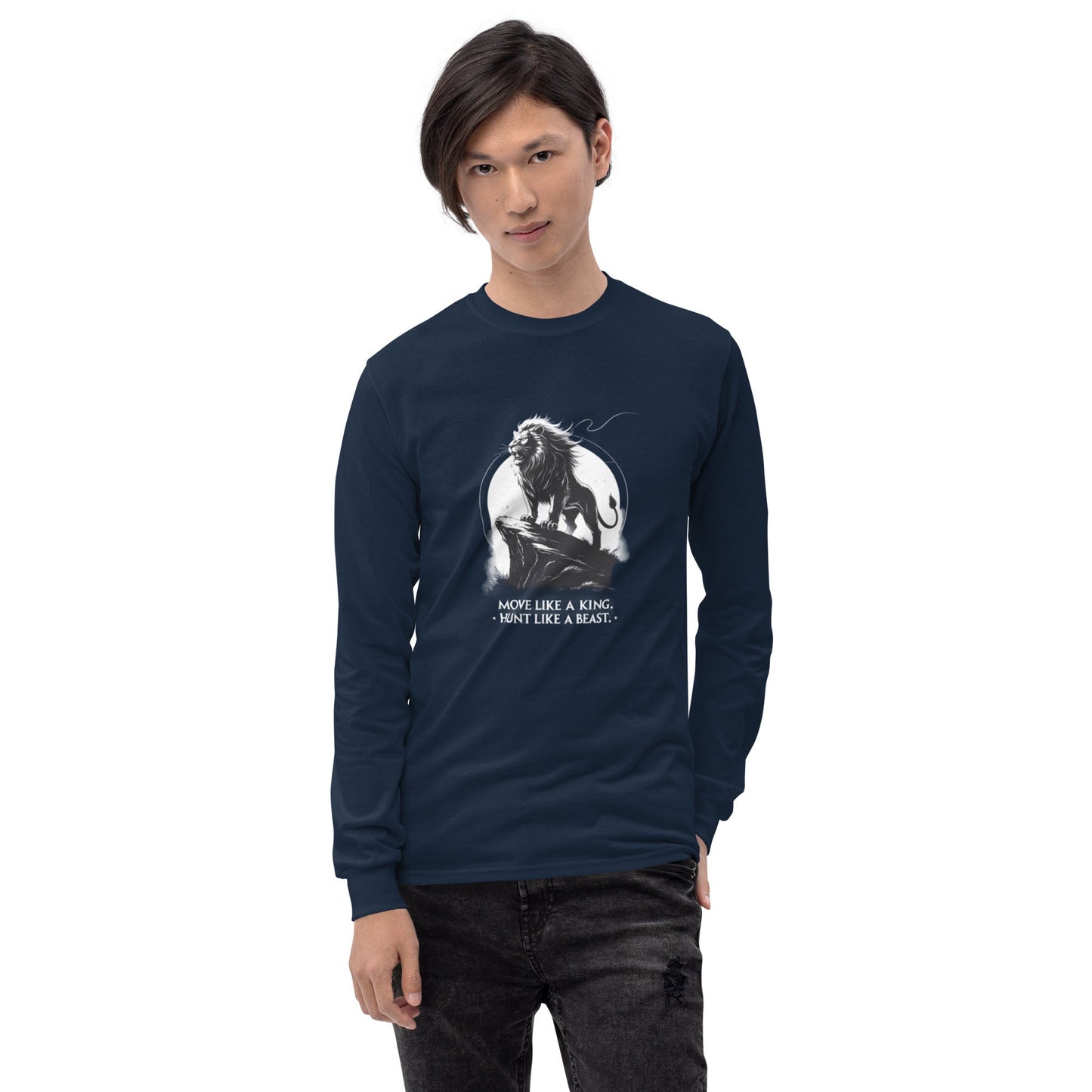 Move Like a King | Hunt Like a Beast – Long Sleeve Tee -- Mental Toughness Series - PeakFit