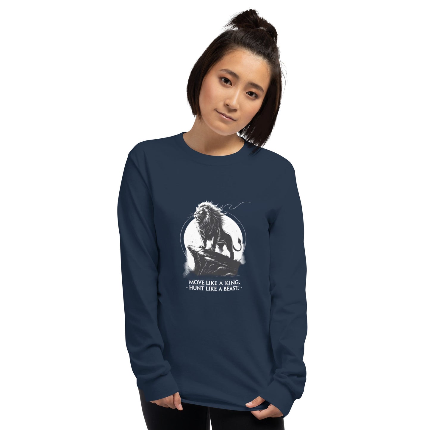 Move Like a King | Hunt Like a Beast – Long Sleeve Tee -- Mental Toughness Series - PeakFit