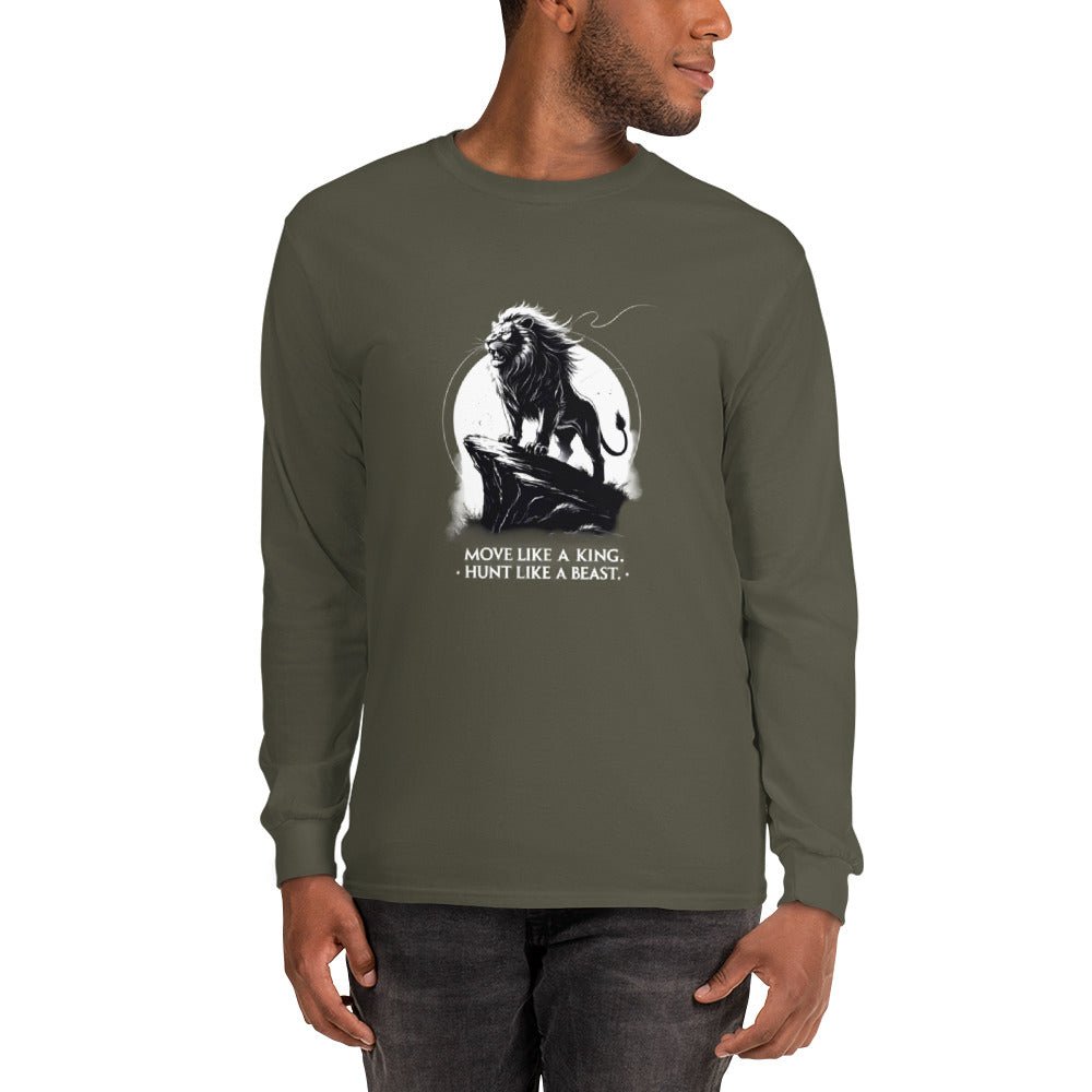 Move Like a King | Hunt Like a Beast – Long Sleeve Tee -- Mental Toughness Series - PeakFit
