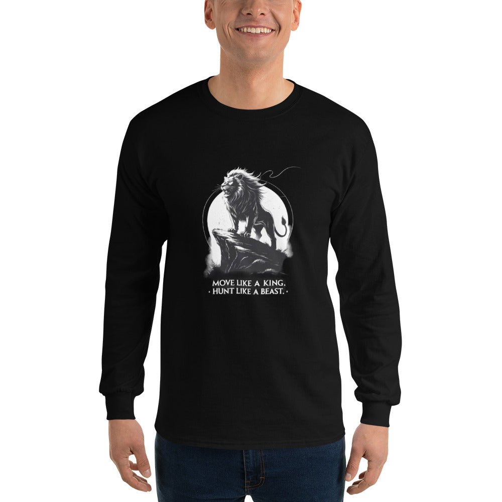 Move Like a King | Hunt Like a Beast – Long Sleeve Tee -- Mental Toughness Series - PeakFit