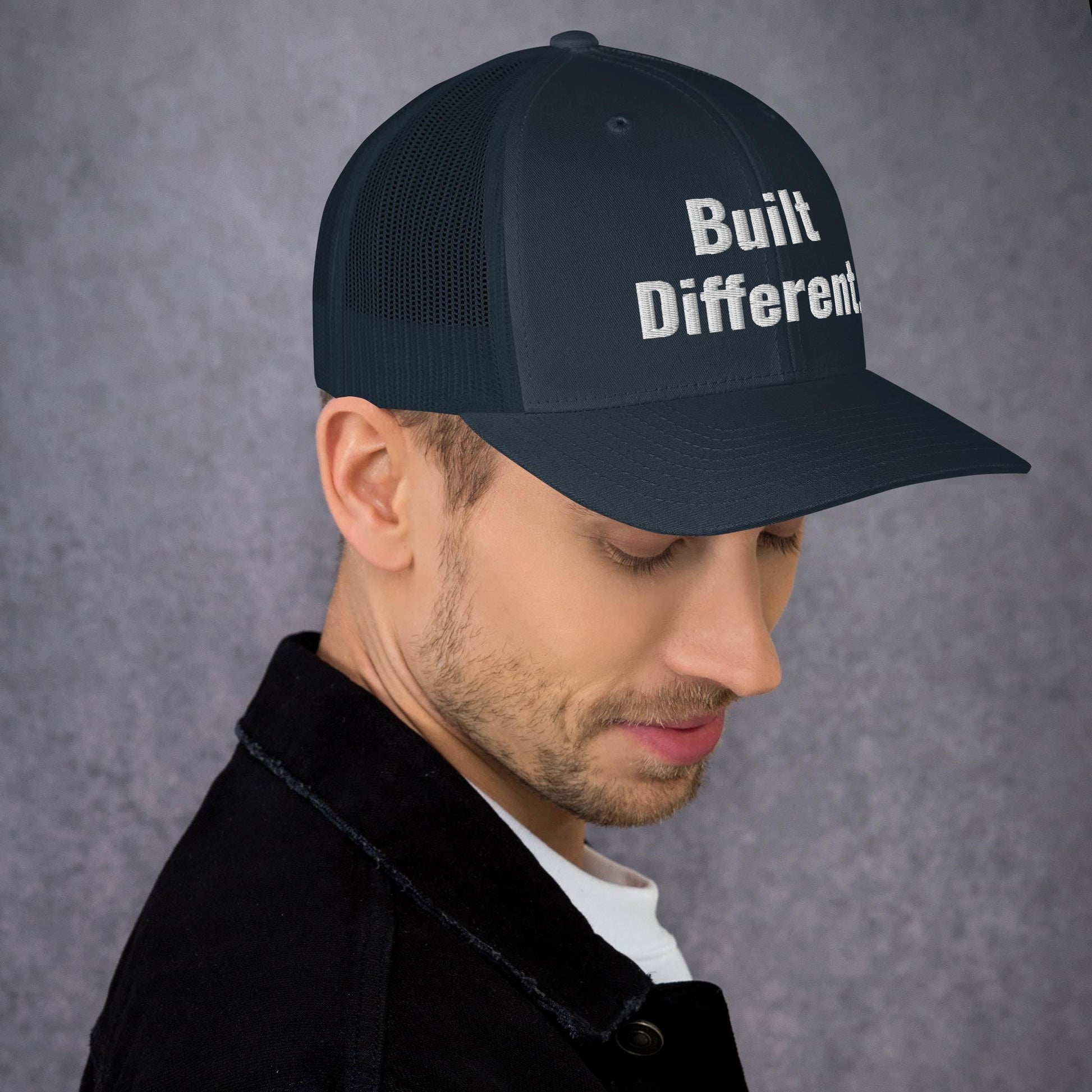 “BUILT DIFFERENT.” Trucker Cap | PeakFit Apparel for athletes | PeakFit Apparel