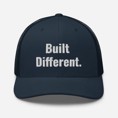 “BUILT DIFFERENT.” Trucker Cap | PeakFit Apparel for athletes | PeakFit Apparel