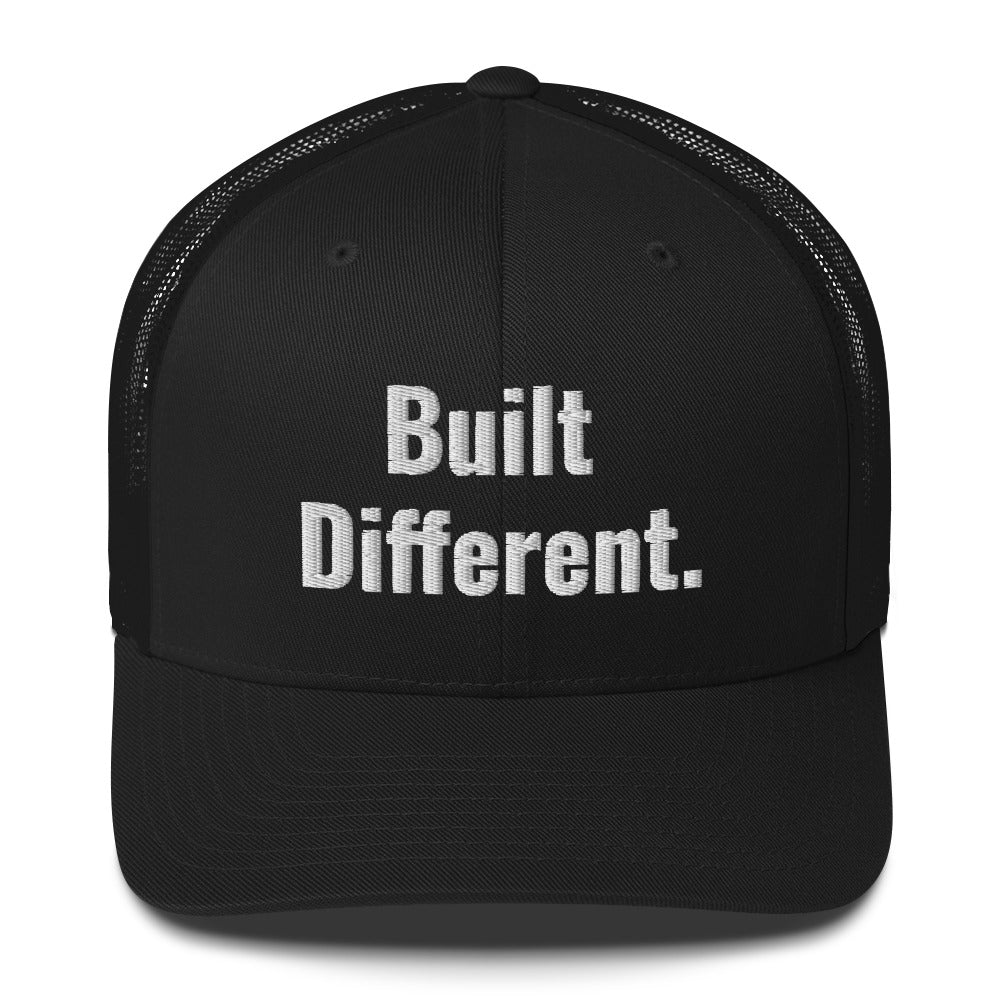 “BUILT DIFFERENT.” Trucker Cap | PeakFit Apparel for athletes | PeakFit Apparel