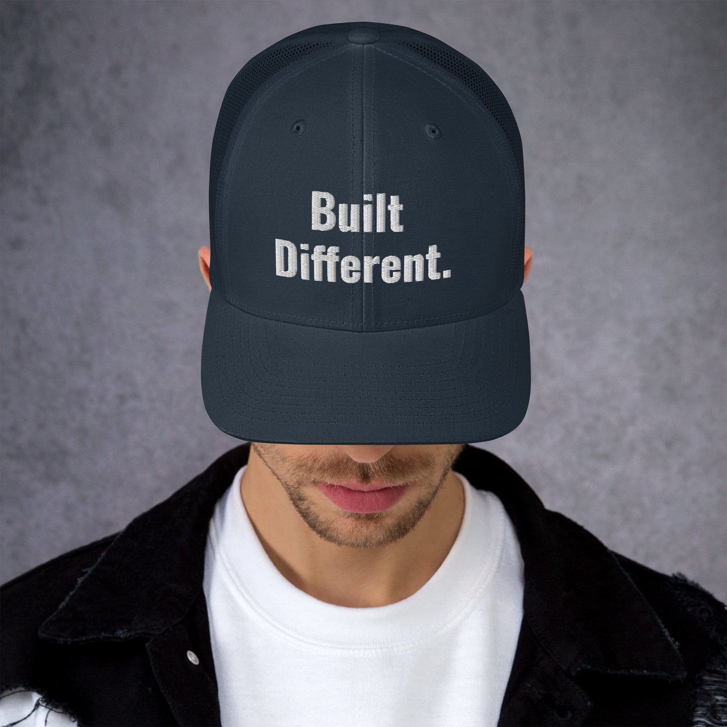 “BUILT DIFFERENT.” Trucker Cap | PeakFit Apparel for athletes | PeakFit Apparel