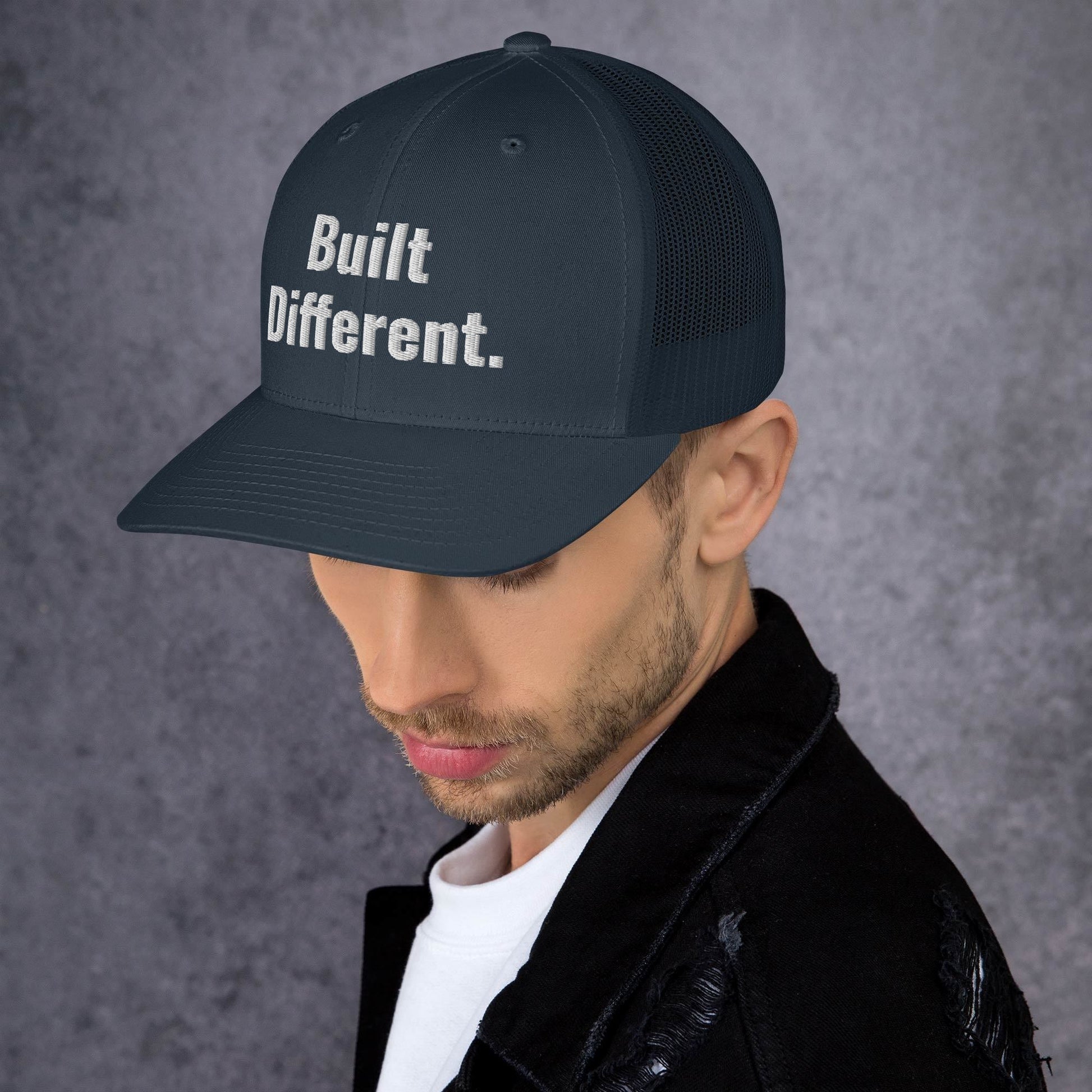 “BUILT DIFFERENT.” Trucker Cap | PeakFit Apparel for athletes | PeakFit Apparel