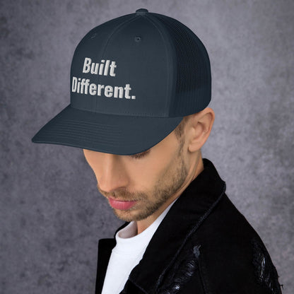 “BUILT DIFFERENT.” Trucker Cap | PeakFit Apparel for athletes | PeakFit Apparel