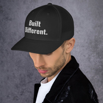 “BUILT DIFFERENT.” Trucker Cap | PeakFit Apparel for athletes | PeakFit Apparel