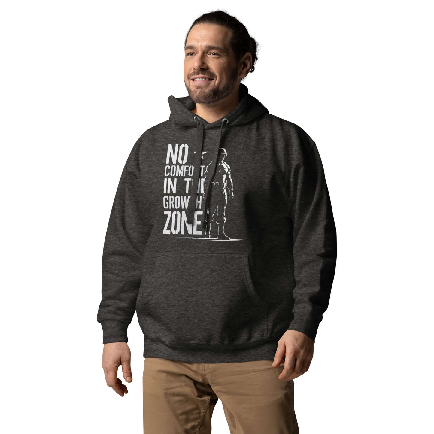 “No Comfort in the Growth Zone” Premium Hoodie – Mental Toughness Series for athletes | PeakFit Apparel