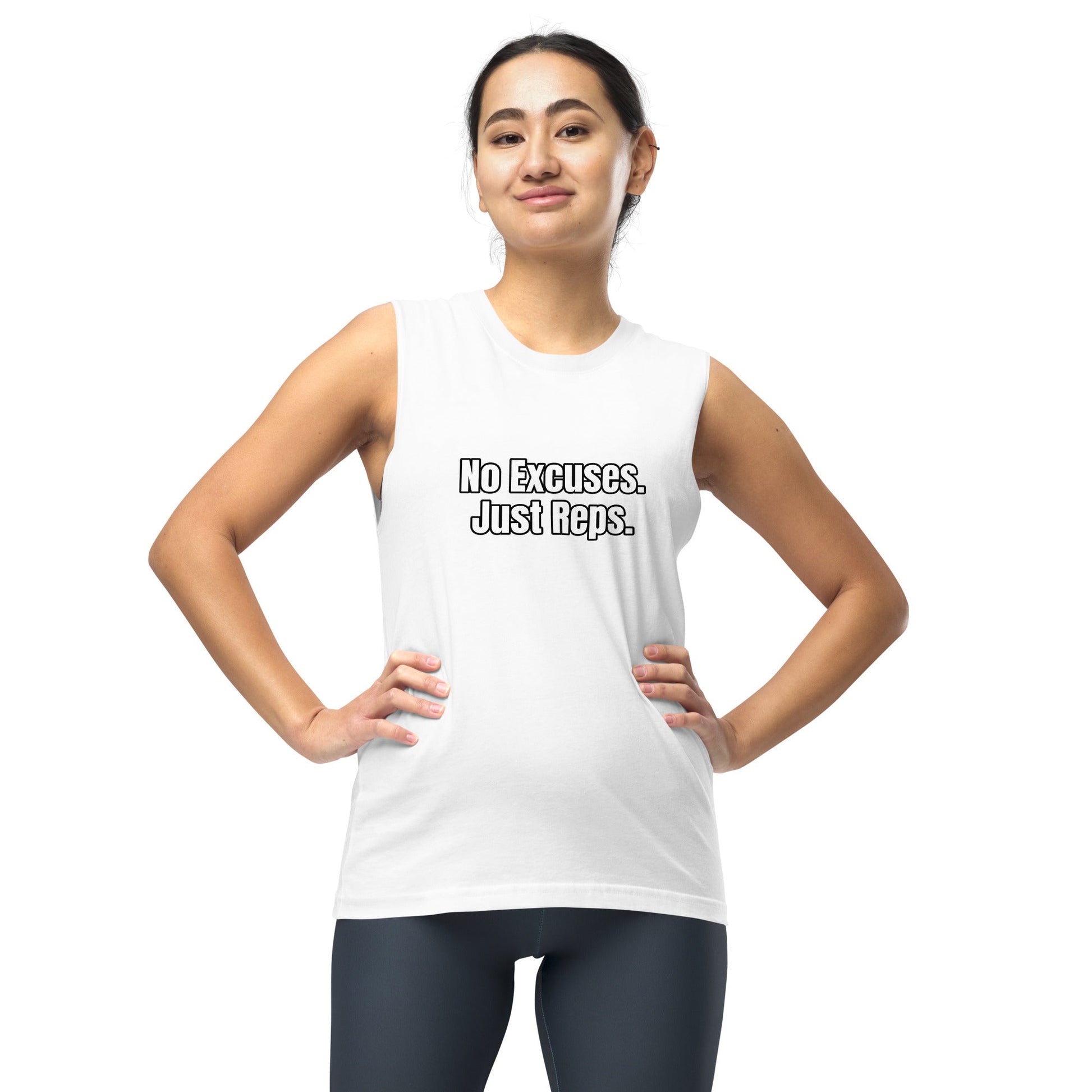 “No Excuses. Just Reps.” Tank Top Unisex | PeakFit Apparel for athletes | PeakFit Apparel