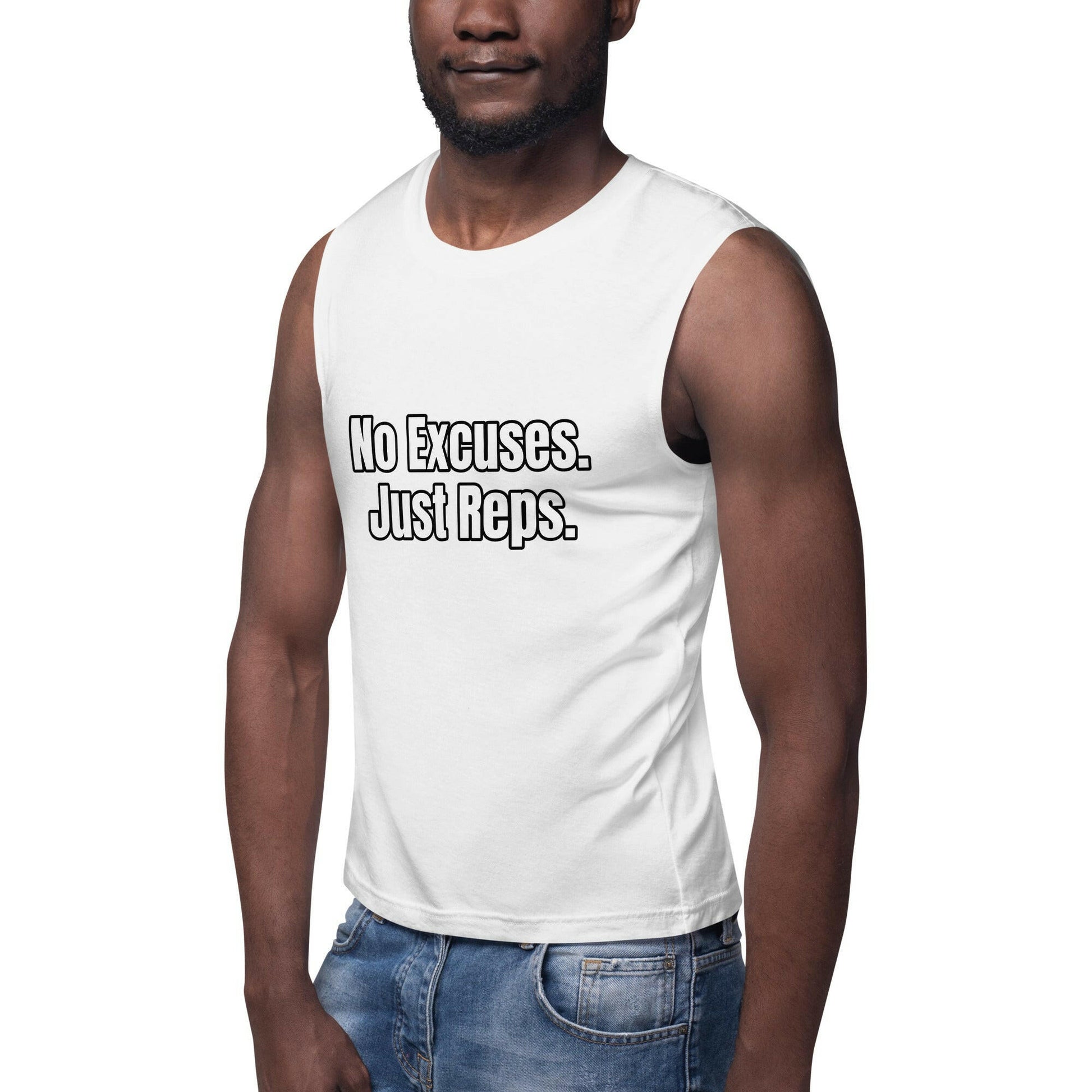 “No Excuses. Just Reps.” Tank Top Unisex | PeakFit Apparel for athletes | PeakFit Apparel